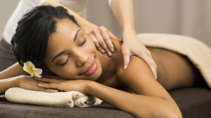 Woman having a massage