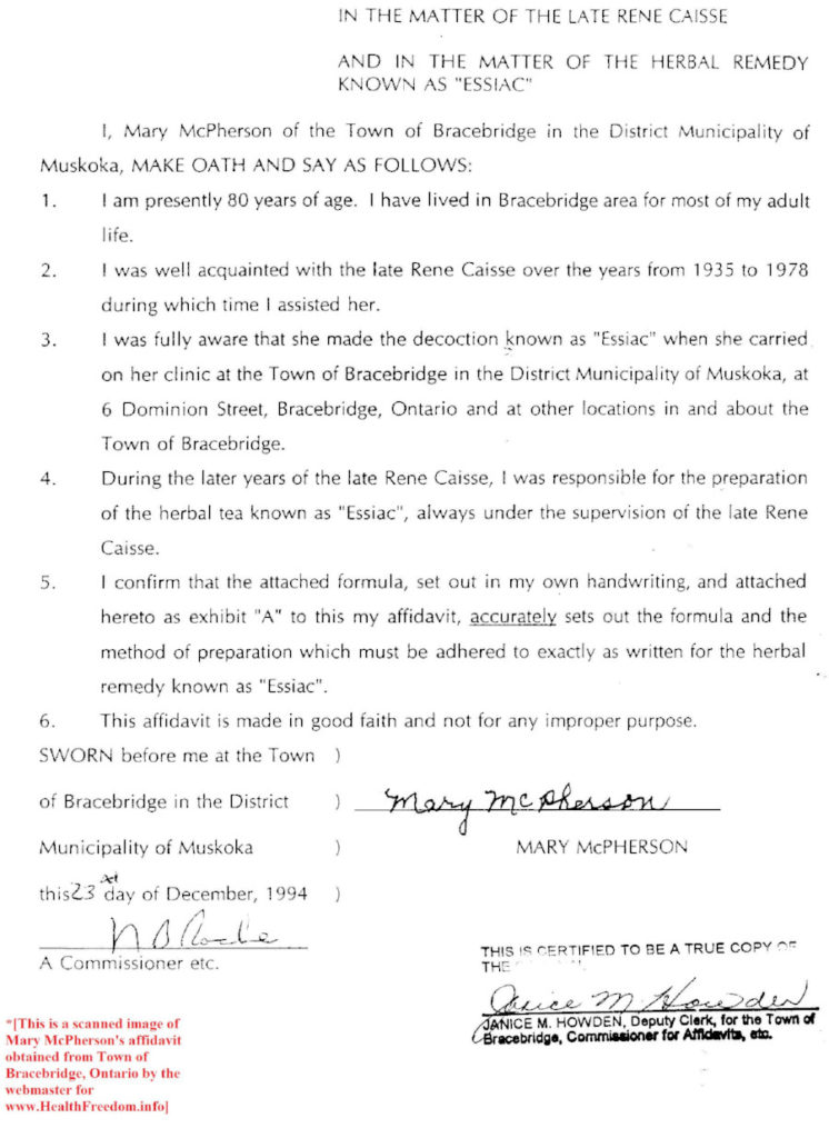 M McPherson's Affidavit p1